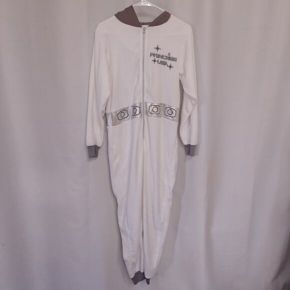 Star Wars Princess Leia Hooded Non Footed Pajamas One Piece XS Costume Zip Suit - Picture 4 of 14